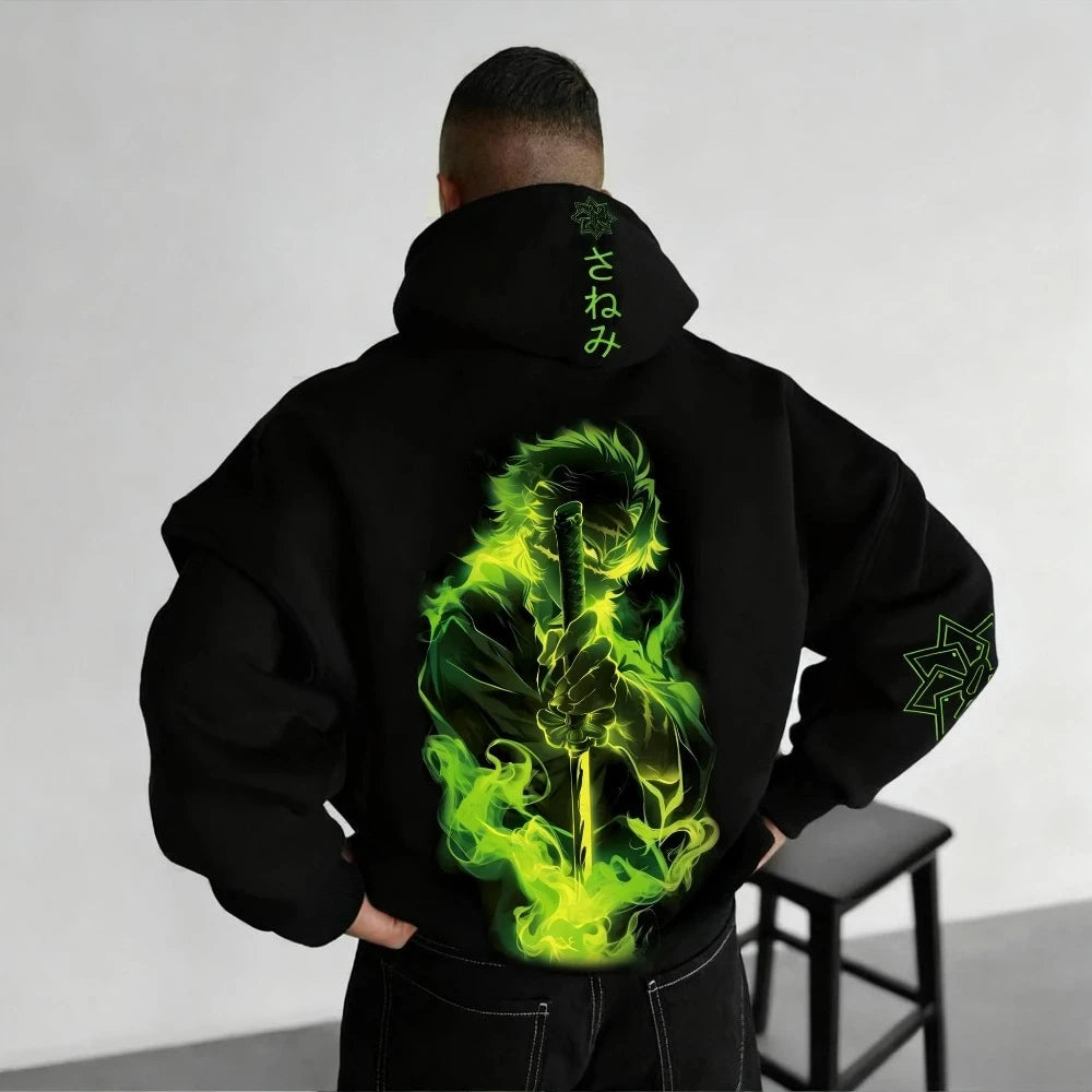 Demon Slayer Anime New Original Hoodie 2025 Autumn and Winter Men's and Women's Street Casual Loose American Hip Hop Sweater Top