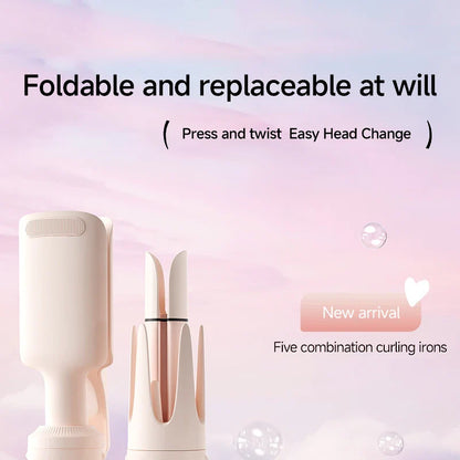 Automatic Hair Curler Negative Ion Ceramic Curling Iron - 40mm Large Wave Perm for Home Use, Lazy Person Electric Curling Wand