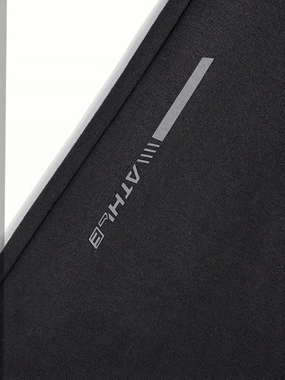 Men's casual running pants, delicate elastic running pants, fast drying ice silk straight tube breathable fitness pants