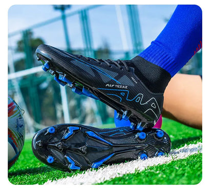 TF/FG Lightweight Ankle Football Boots Men's Football Shoes Outdoor Anti slip Grass Professional Training Tournament Sports Shoe