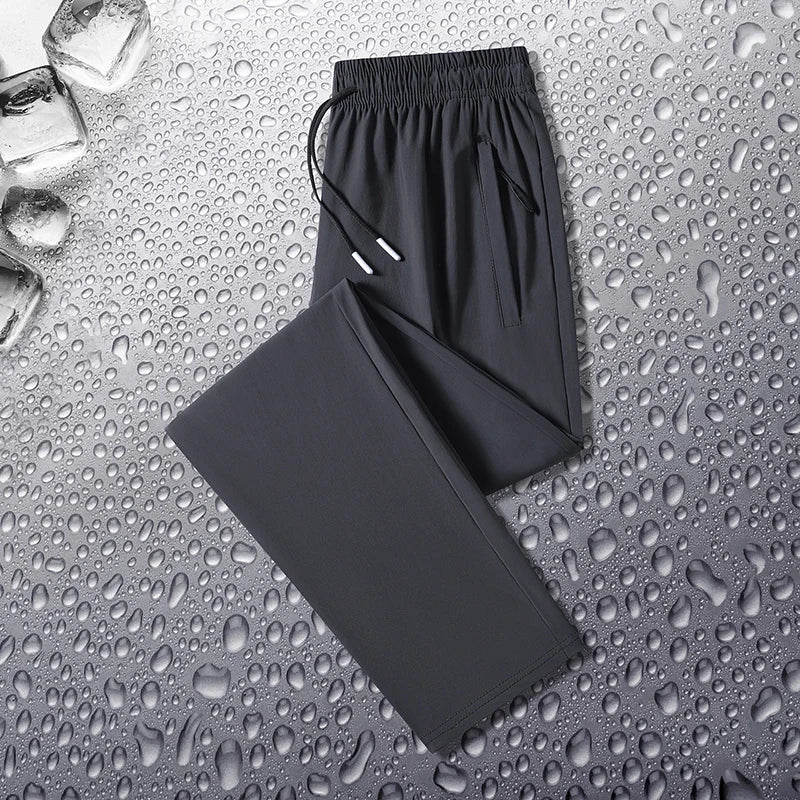 Outdoor Hiking Windproof Breathable Ice Silk Pants for Men Fashionable Trendy Soft Breathable Comfortable Versatile Casual Pants