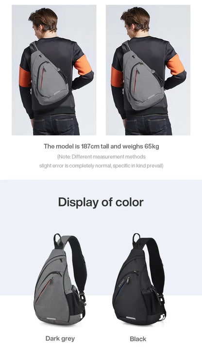 Men One Shoulder Backpack Women Sling Bag Crossbody USB Boys Cycling Sports Travel Versatile Fashion Bag Student School