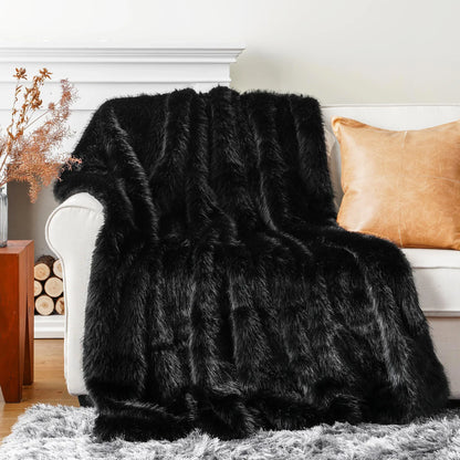 Fluffy Soft Blankets Luxury Fur blanket for Bed Sofa Mink Faux Fur Throw and Blankets Large Warm Blanket for Home Decor