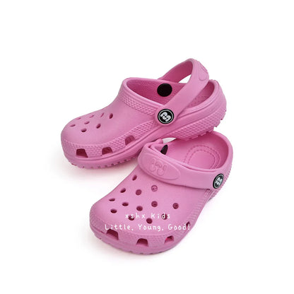 Toddler Little Big Kids Clogs Boys Girls Slip on Slippers with Adjustable Strap Slide Sandals Children Cushioned Garden Shoes