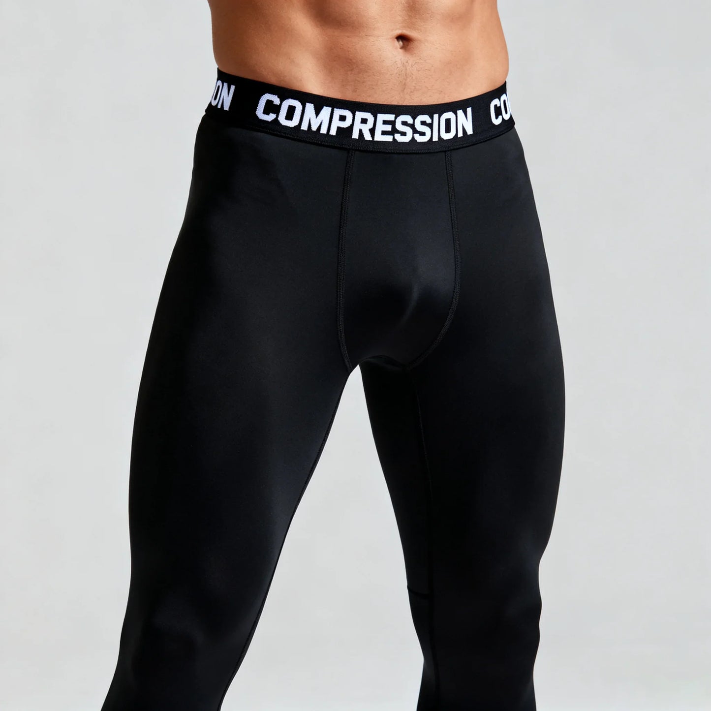 Men's Compression Leggings High Elastic Quick Dry Breathable Sports Base Layer for Gym Running Basketball Workout