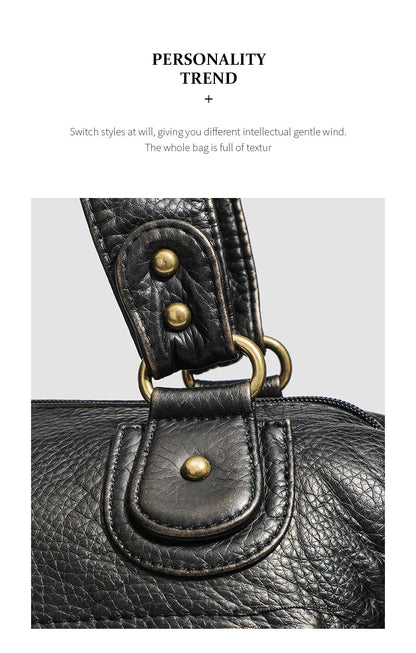 Y2K Hot Women's Punk Biker Tote Bag Large Capacity PU Leather Crossbody Purse with Multi Pockets for Work Commute Moto Style