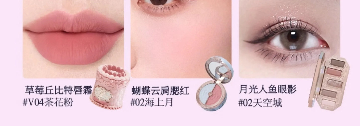 Gift Box Makeup Set Little Angel Full Box Lip Glaze Blusher Shell Jewelry Flower Know Birthday Gift Kit