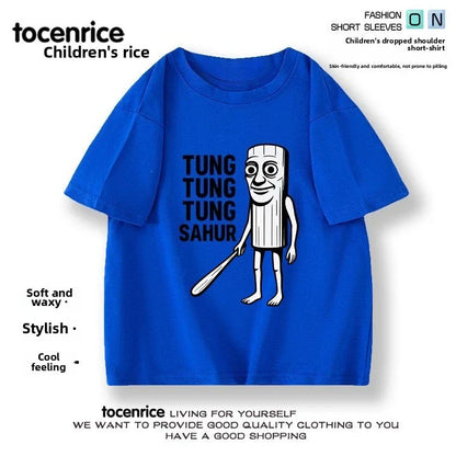 Children's Summer High Quality Cotton Short Sleeve Parent-Child Clothing Trend T-Shirt