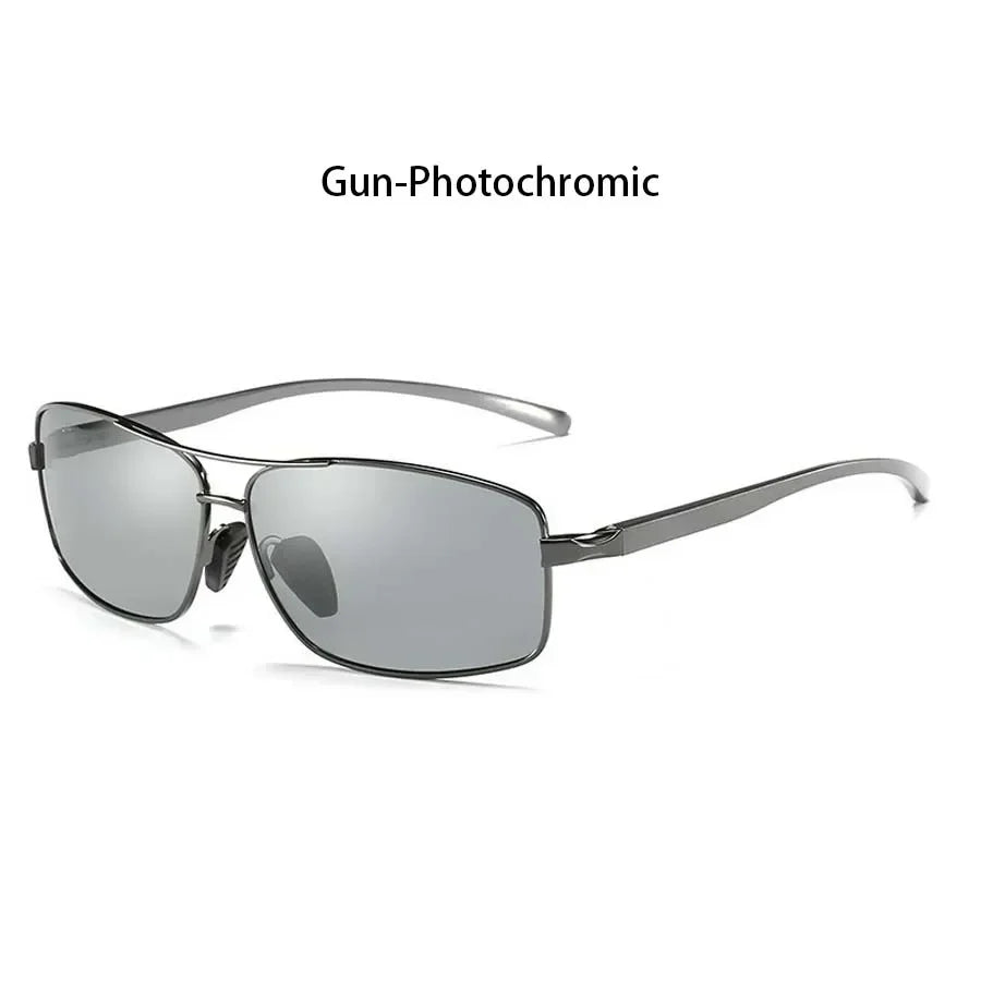 Fashion Photochromic Polarized Sunglasses Men Women Vintage Square Sun Glasses Man Brand Designer Driving Fishing UV400 Eyewear