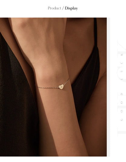 D Color Moissanite Bracelet 925 Sterling Silver Simple Heart Daily Link Chain Bracelet For Women Fine Jewelry With Box