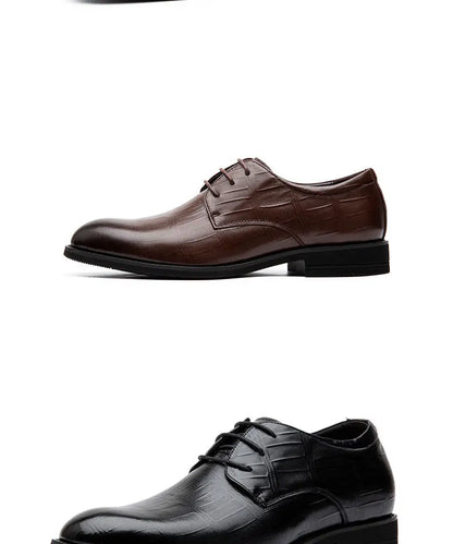 Men's Business Dress Leather Shoes First Layer Cowhide Men Sandals Casual Shoes Inner Height Increase Shoes