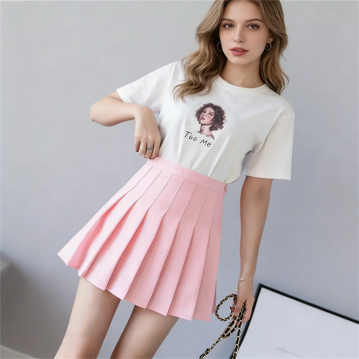 Skirt For Women 2025 Summer Grey Plaid A-Line High Waist Mini Faldas Korean Style College Style Girl Black Short Skirts