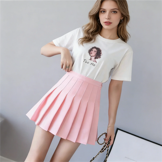 Skirt For Women 2025 Summer Grey Plaid A-Line High Waist Mini Faldas Korean Style College Style Girl Black Short Skirts