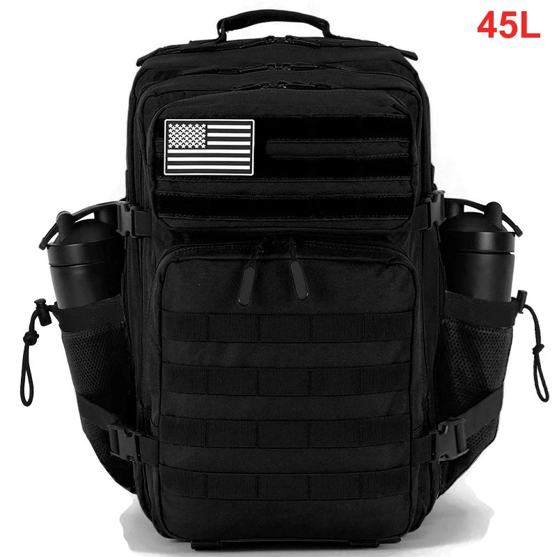 45L Tactical Backpack Men Outdoor Waterproof Sports Travel Gym Hiking Bug Out Bag Military Camping Hunting Survival Rucksack