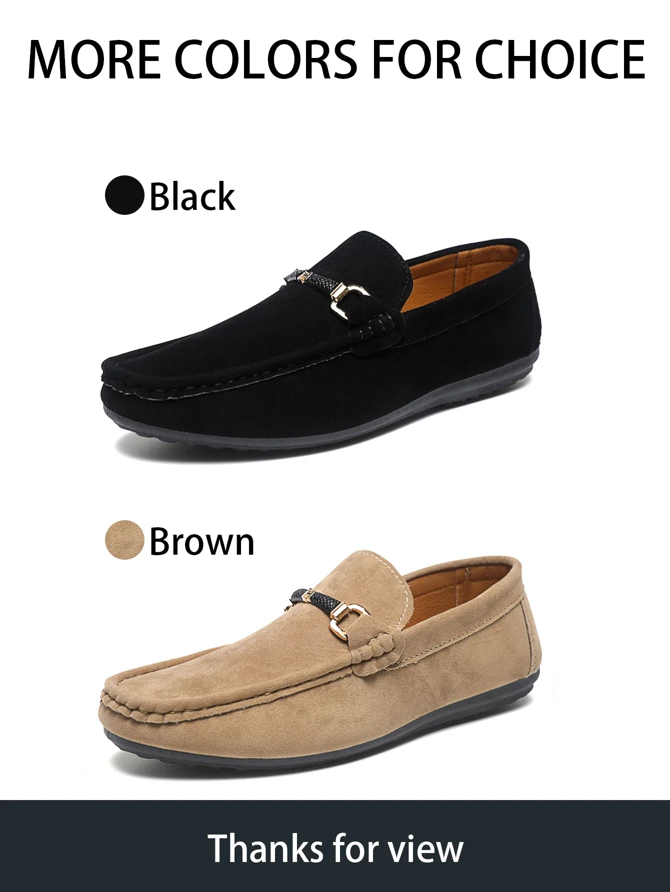 Classic Men's Suede Slip On Loafers Preppy Lightweight Breathable Wallking Driving Shoes Comfort Fashion Outdoor Men's Sneakers