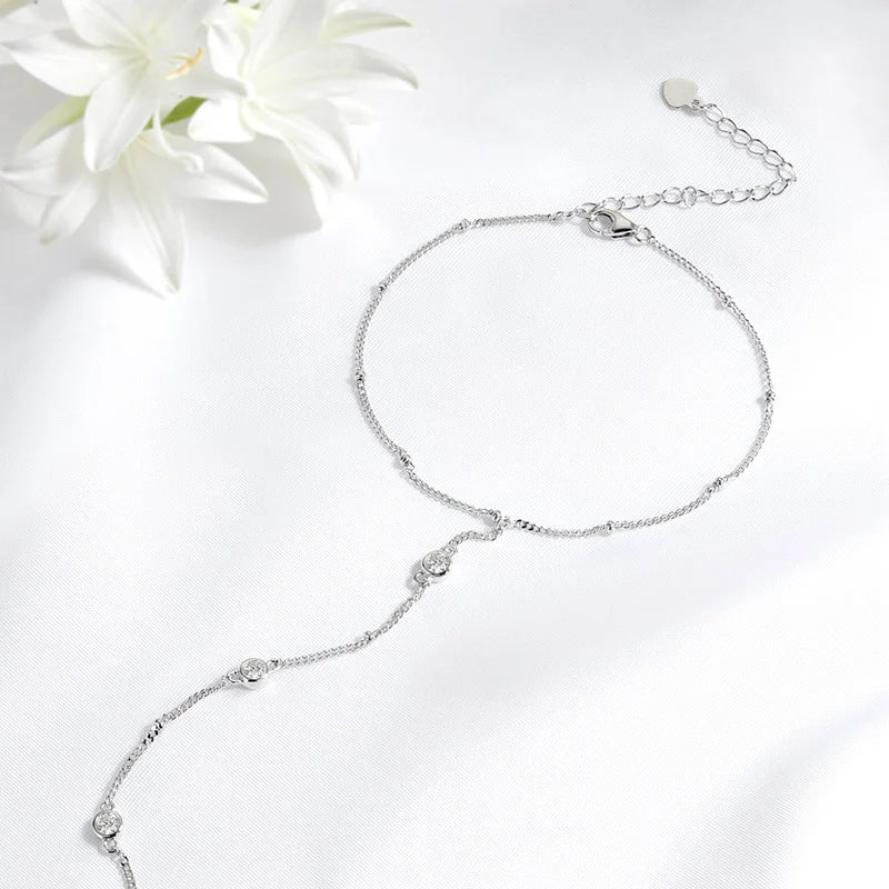 3MM Moissanite Bracelets for Women 14-21cm Wrist Size Adjustable Chain 925 Sterling Silver Plated 18K Wholesale Jewelry