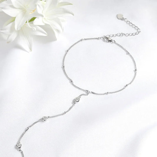 3MM Moissanite Bracelets for Women 14-21cm Wrist Size Adjustable Chain 925 Sterling Silver Plated 18K Wholesale Jewelry