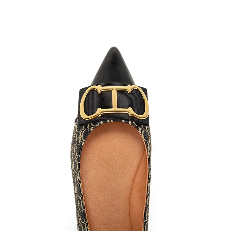 Women's  Shoes New Spliced Pointed Anti slip Flat Casual Shoes Business Shoes For girls