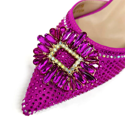 African Style Women's Shoes Mixed With BlackGold High Heels Pointed At The Dinner Party Nigerian Women's Shoes