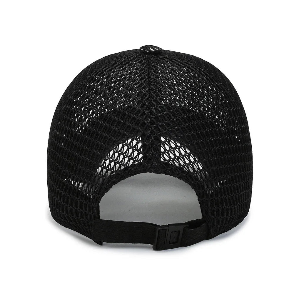 Men's Mesh Baseball Cap Breathable Summer Caps Dad Hat Outdoor Fishing Hats Bone Gorras Snapback Trucker Cap