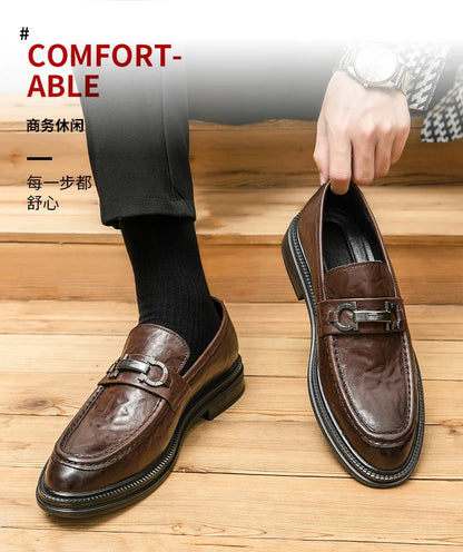 Classic Men's Dress Shoes Formal Oxford Leather Shoes For Men High Quality Casual Business Shoes Man Social Leather Loafer Male