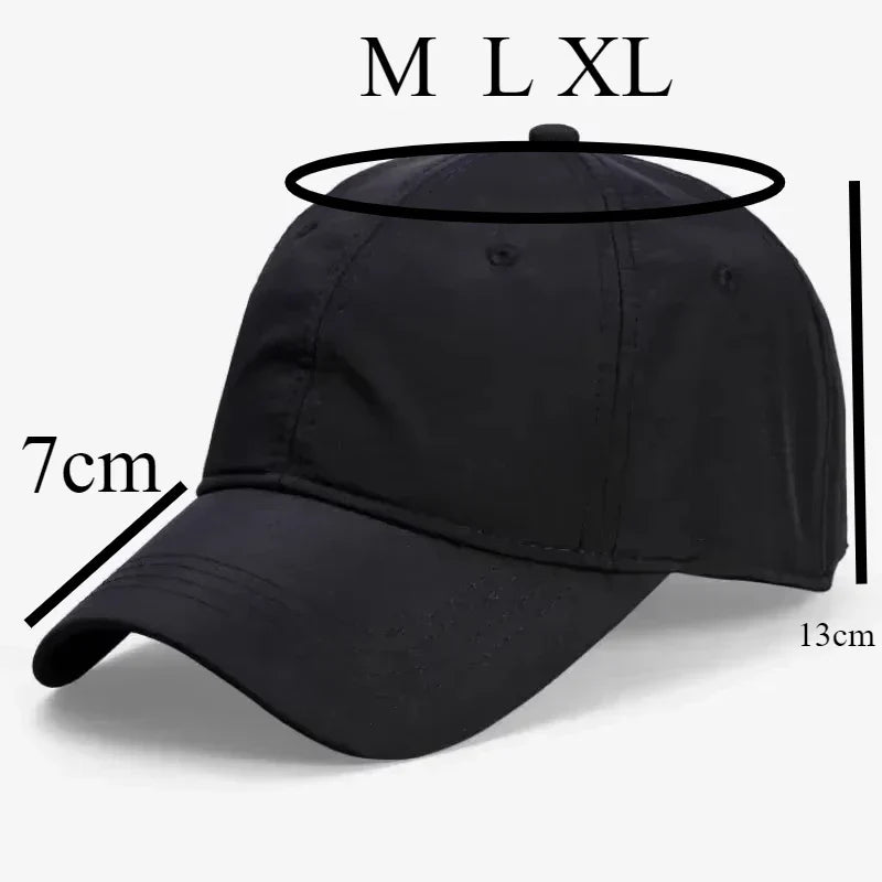Big Size Summer Quick Drying Baseball Cap Man Breathable Large Plus Head Size Sun Hats Male Outdoor Sport Visor Cap Gorros