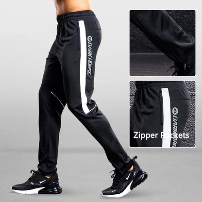 Men Sport Pants Running Pants With Zipper Pockets Soccer Training Jogging Sports Trousers Fitness Football Leggings Sweatpants