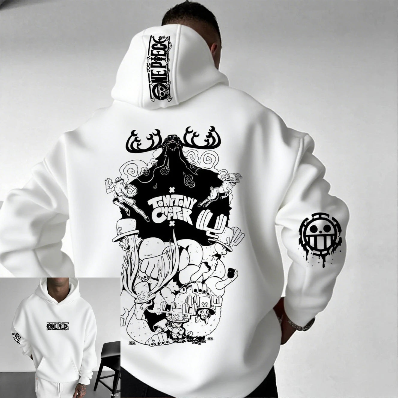 One Piece Chopper Anime Hoodie Men Women Pullover Sweatshirt Graphic Print Streetwear Casual New Spring Autumn Long Sleeve Top