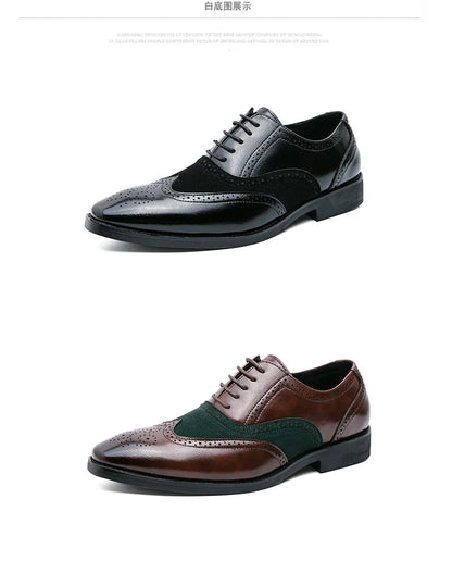 Trend Formal Brogues Social Office Shoes For Men Classic Casual Business Shoes Men High Quality Wedding Dress Shoes For Men