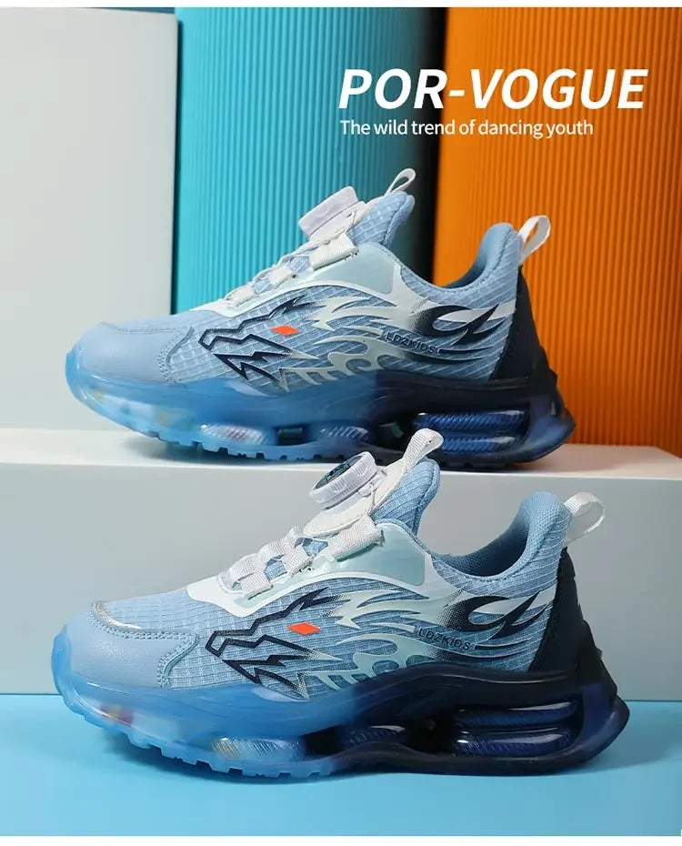 New Anti-skid Leather Kids Sneakers for Boys Running Walking Lightweight Casual Shoes With Fashion Dragon Pattern Size 28-39