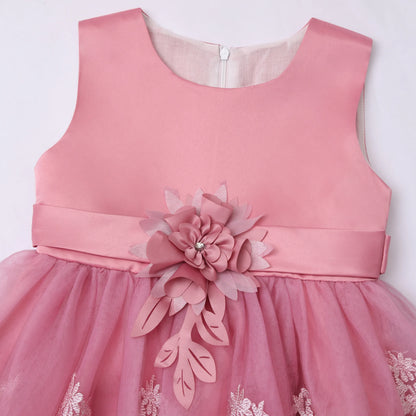 Europe and the United States cross-border new sleeveless undershirt embroidered princess dress girls flowers mesh dress flower