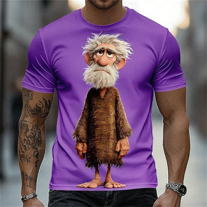 Funny 3D Print T Shirt For Men Casual O-neck Short Sleeve Tee Tops Summer Comfortable Breathable T-Shirts Fashion Loose Pullover