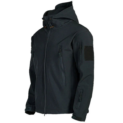 Jaquetas Militares Masculinas Soft Shell Shark Skin Táticas Corta-vento Impermeáveis Jaquetas Masculinas de Combate Casacos Bomber Masculinos com Capuz