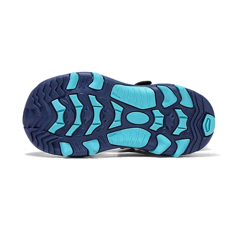 Summer Boys Sandals Casual Children Kids Rubber School Breathable Anti-Slip Beach Shoes Outdoor Anti-Bump Closed Toe Sandails