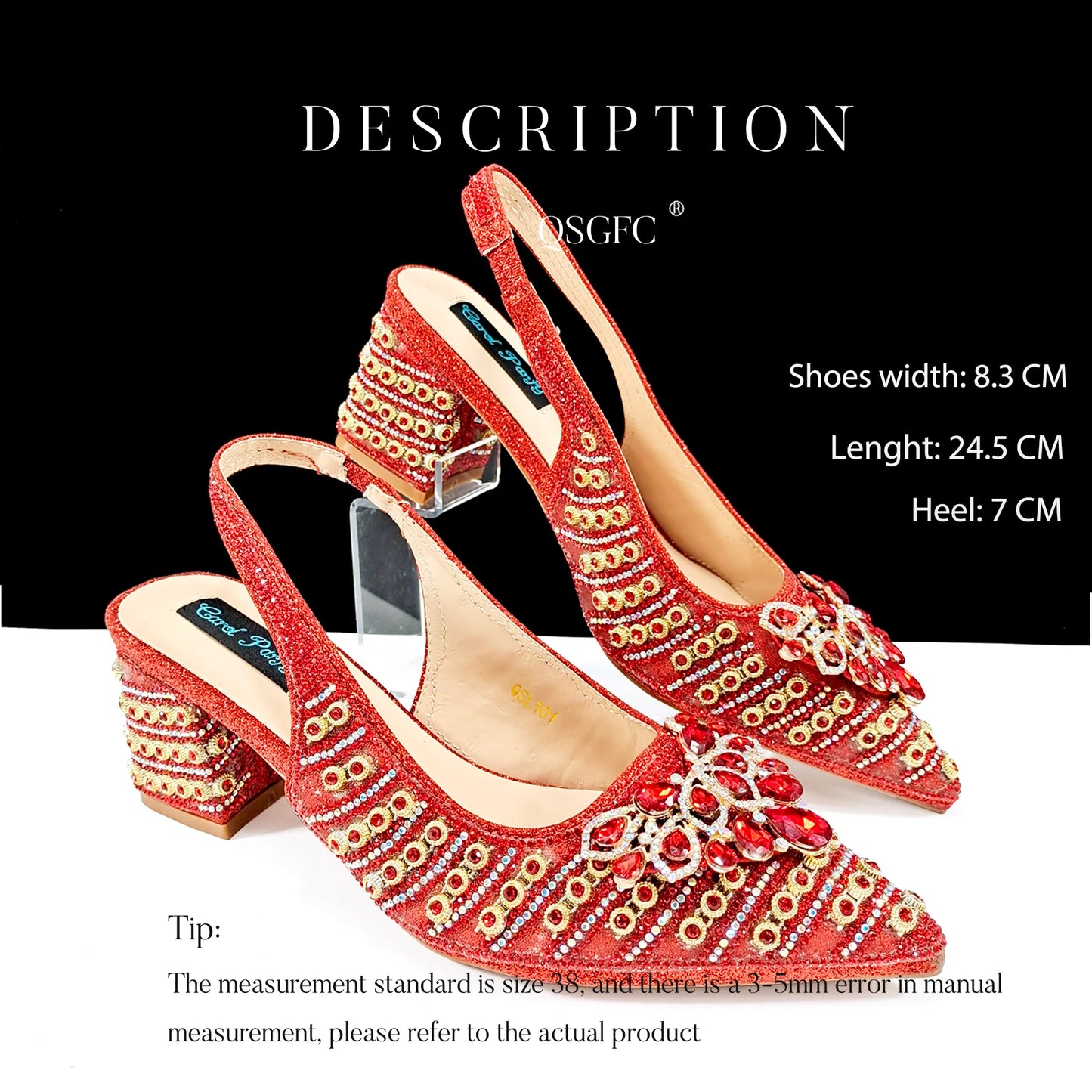 Rhinestone Big Pumps And Bag To Party INS Style Pointed-Toe Shoes And Bag Elegant High Heels for Women