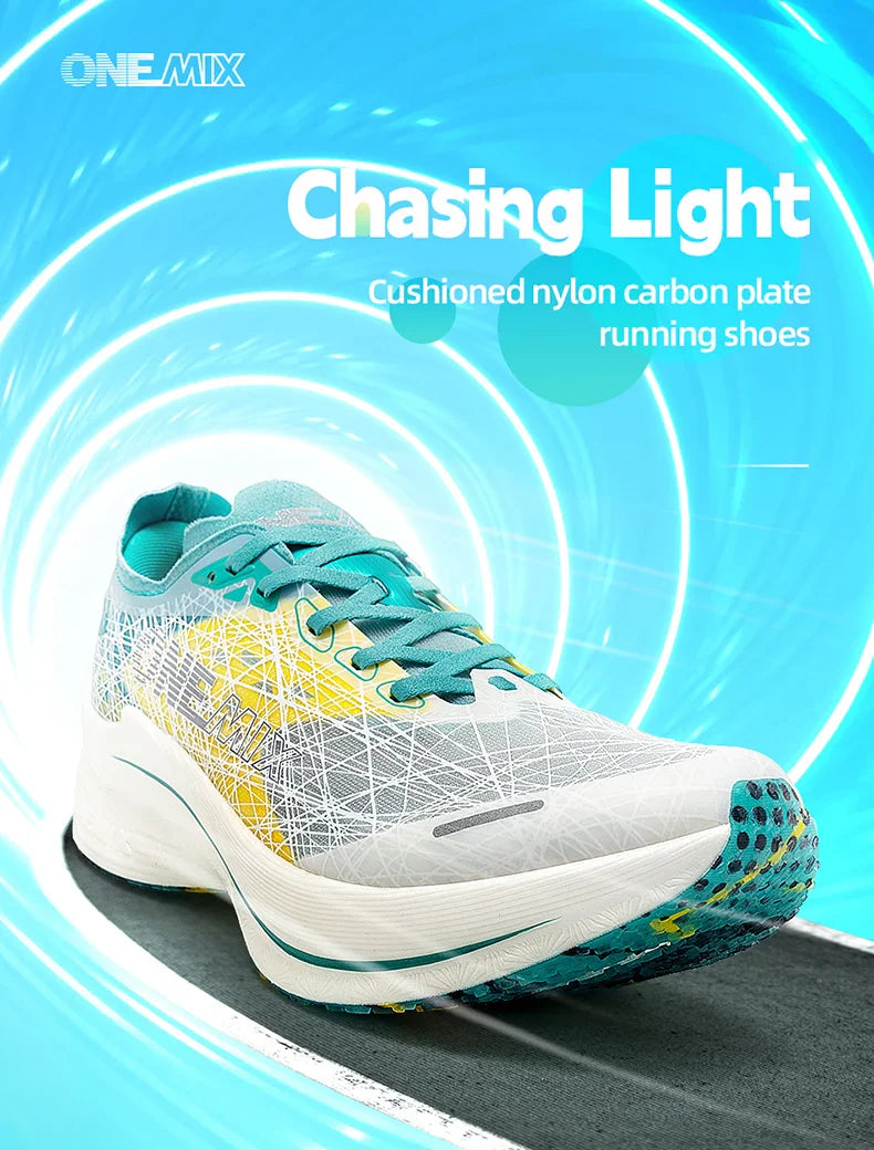 Carbon Fiber Plate Running Shoes Traction Shock Absorption Sneakers Professional Marathon PB Racing Sports Trainers Shoes