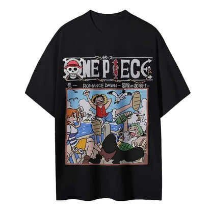 Anime Peripheral Men's T Shirts Y2k Clothes Oversized Cotton Women's Short Sleeve Graphic Tee Top Harajuku