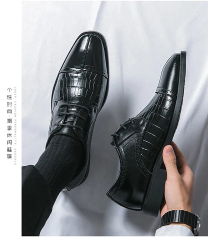 Classic Casual Business Shoes For Men High Quality Social Wedding Formal Leather Shoes Male British Men's Dress Shoes