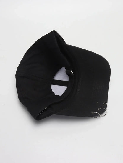Hip Hop Women's Baseball Cap With Ring Circle Snapback Hats For Men Women Unisex Dad Hat Adjustable Kpop Korean Style Gorra