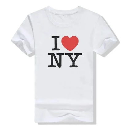 2026 New I Love New York T-shirt I Love New York Slogan Letter Print Street Style