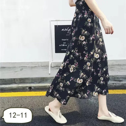 Women Floral Print Chiffon Skirt Beach Bikini Cover Up Wrap Scarf Swimwear Pareo Sarong Dress Solid Ruffle Casual Beach Dress