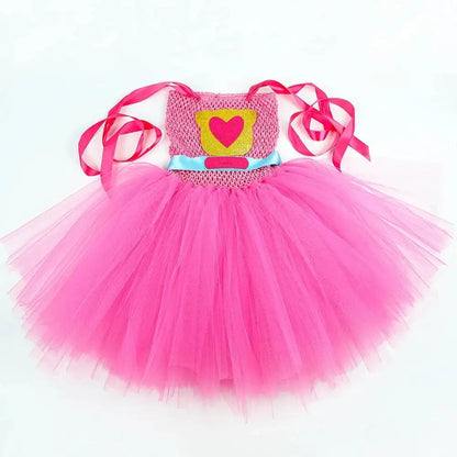 Super Kitty Costumes for Girls Super Cat Tutu Dress for Kids Christmas Halloween Outfits Children Animal Clothes with Eyes Patch