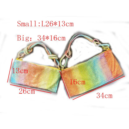 luxury Designer hobo shoulder bag handmade Shining Rhinestones Evening clutch Bag Purse Crystal Purses and handbag Hobo Bags