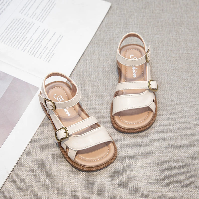 Children's Summer Sandals Hollow-out Woven Fashion Girls Beach Sandals Simple Fashion Kids Causal Flats Shoes Size 26-36