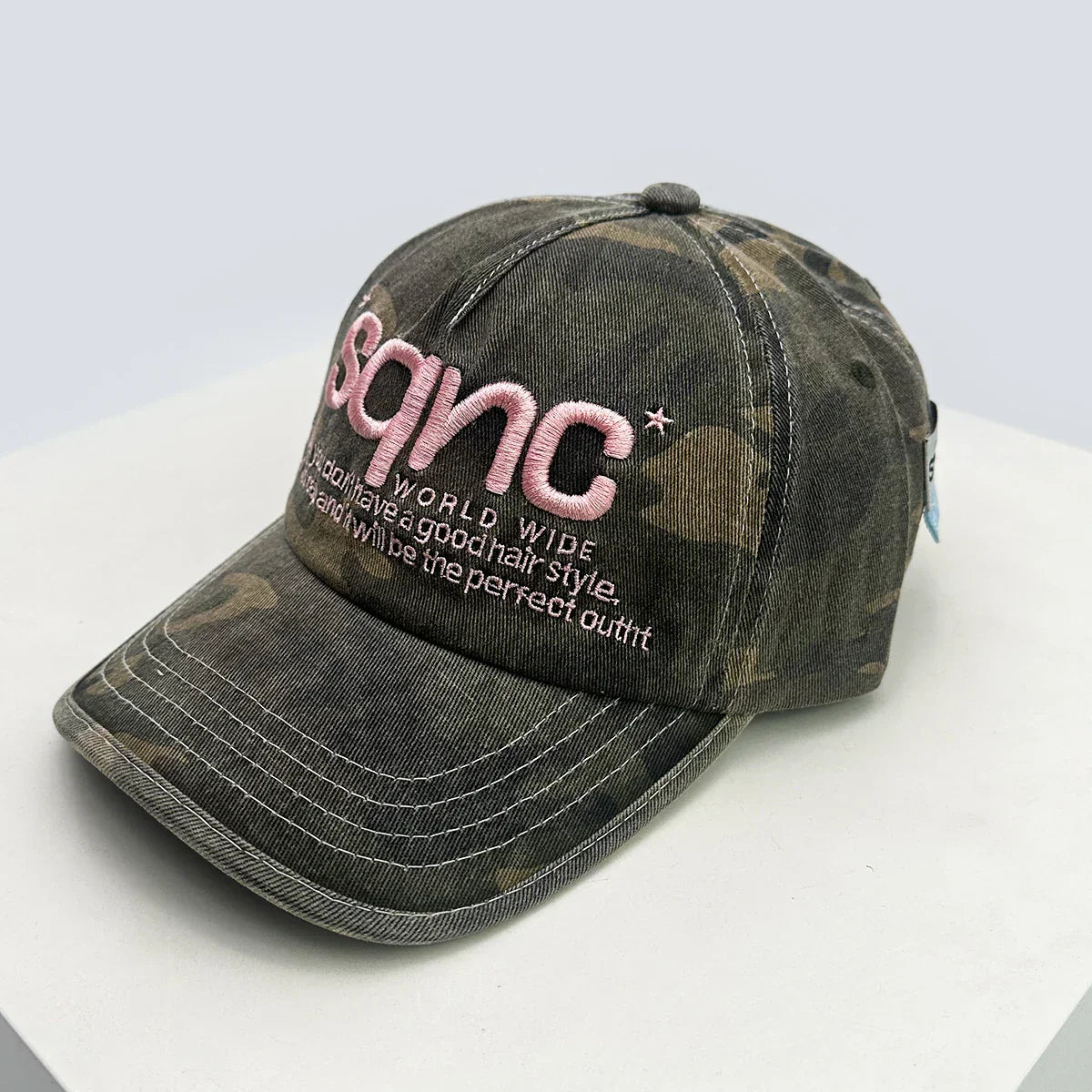 New Unisex American Style CAMO Letter Embroidery Baseball Hats Breathable Hip Hop Sunshade Peaked Caps Versatile Fashion Niche