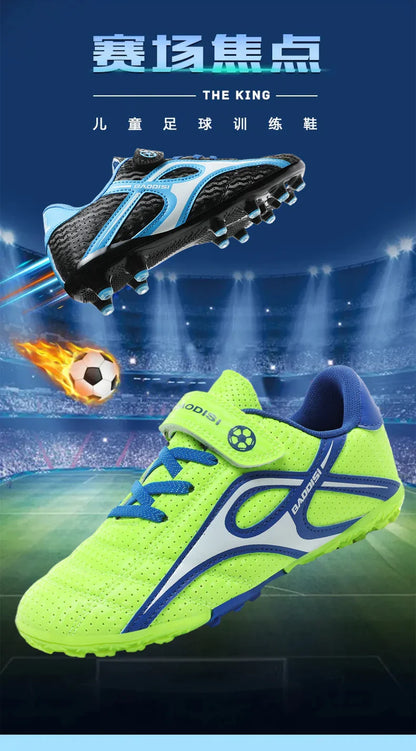 Kids Soccer Shoes Boys Grils Football Boots Non-Slip Training Indoor Outdoor Unisex Athletic Shoes Breathable Ultralight Sports