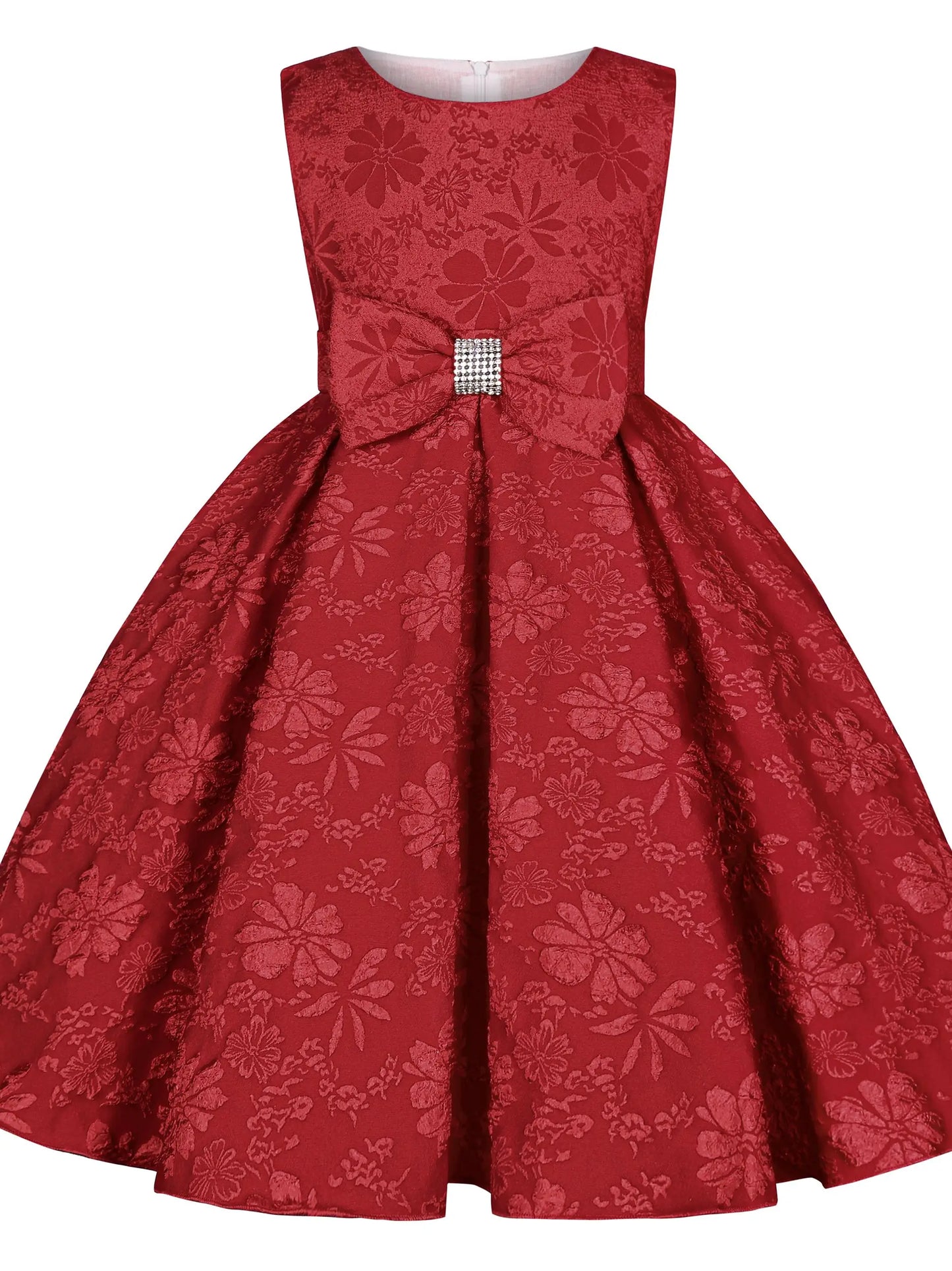 Cross-border summer new girls' princess dress Children's sleeveless bow sequin Pompadour runway show clothing