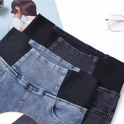 Calça Jeans Feminina Lápis Primavera Outono Cintura Alta Skinny Jeans Novas Coreanas Casuais Elásticas Vaqueros Leggings Vintage Kot Pantolon