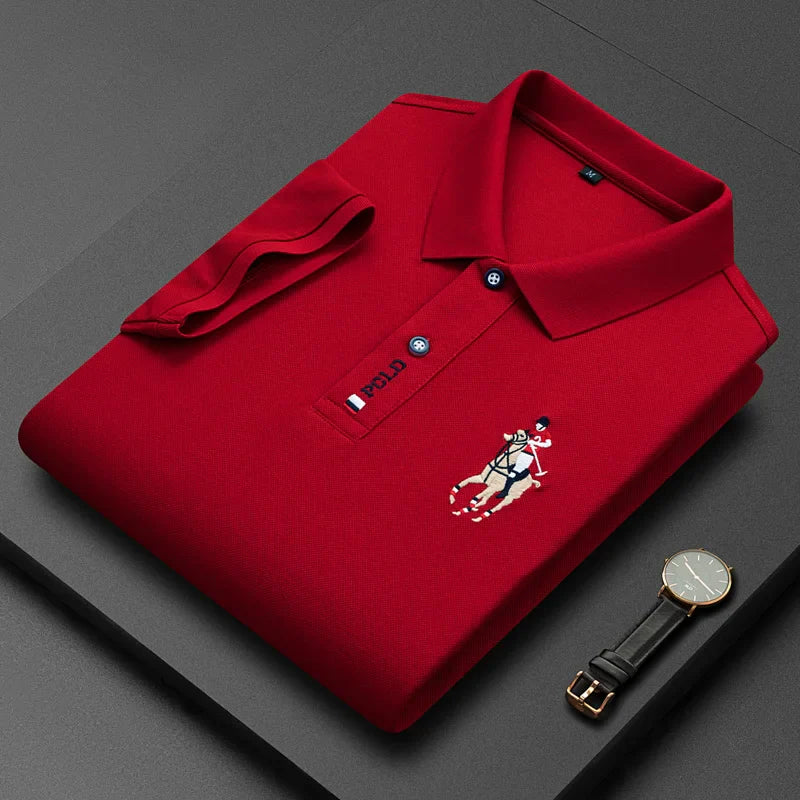 Paul Brand Genuine T-shirt Men's Short Sleeved Polo Shirt Summer High-end Embroidery Lapel T-shirt Trend