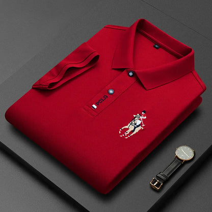 Paul Brand Genuine T-shirt Men's Short Sleeved Polo Shirt Summer High-end Embroidery Lapel T-shirt Trend